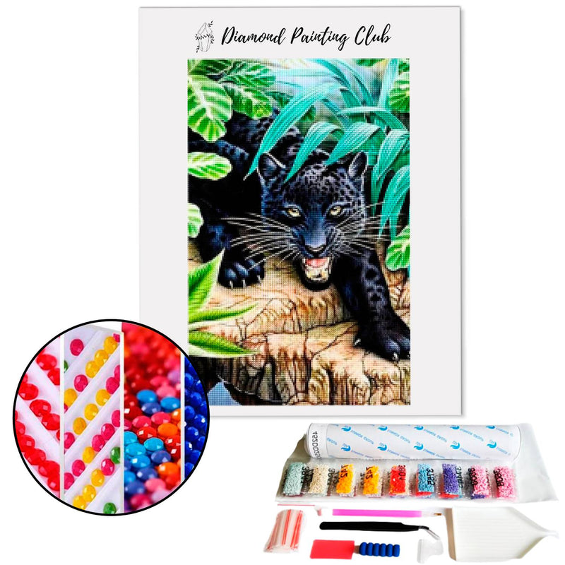 Diamond Painting Zwarte Luipaard | Diamond-painting-club.nl