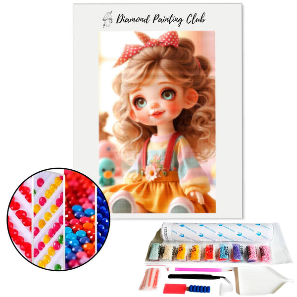 Diamond Painting Schattige Pop | Diamond-painting-club.nl