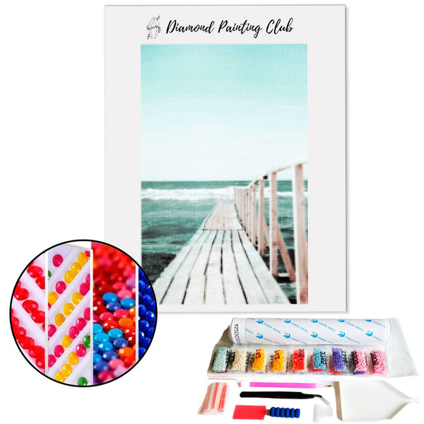 Diamond Painting Steiger op een Strand | Diamond-painting-club.nl