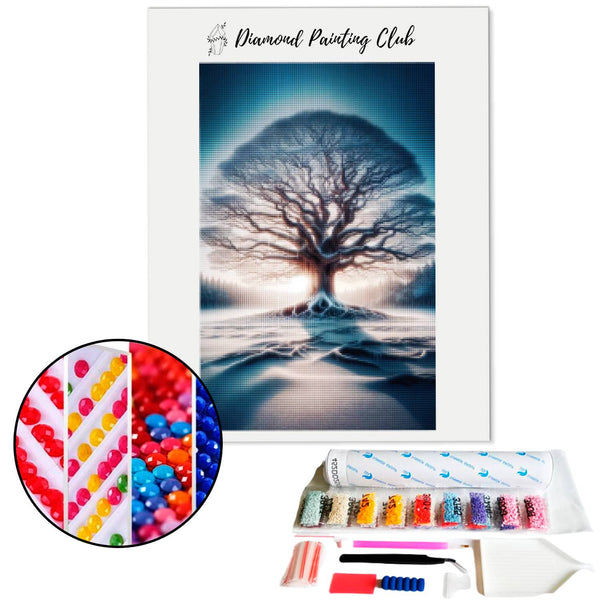 Diamond Painting Winterboom | Diamond-painting-club.nl