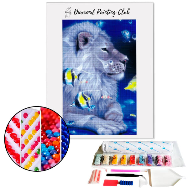 Diamond Painting Waterleeuw | Diamond-painting-club.nl