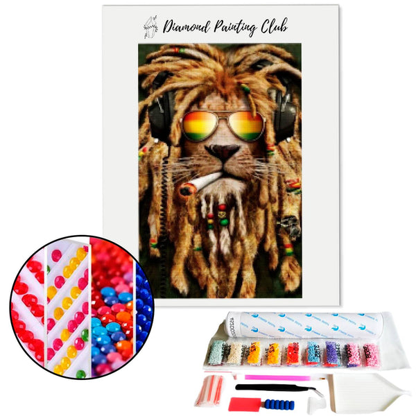 Diamond Painting Reggae Leeuw | Diamond-painting-club.nl