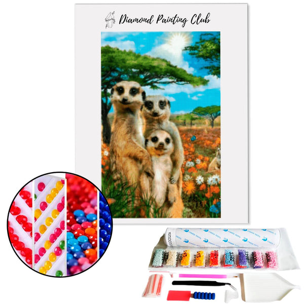 Diamond painting Familie van Mangoesten | Diamond-painting-club.nl