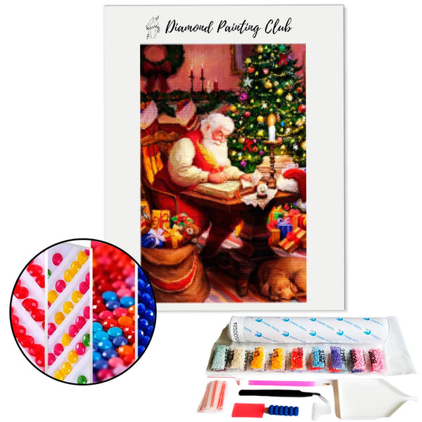 Diamond Painting Lijst van de Kerstman | Diamond-painting-club.nl